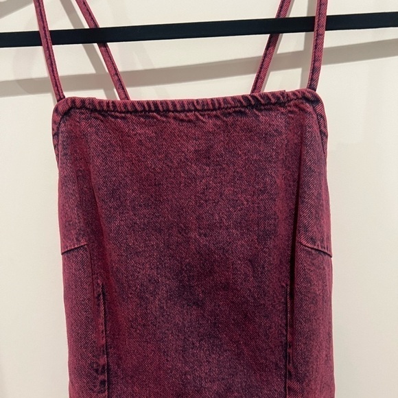 Topshop over dye denim dress in pink size 2 y2k Anthropologie J - Picture 12 of 13